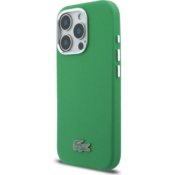 Lacoste PVC Iconic Petit Pique Metal Logo MagSafe kryt iPhone 16 Pro zelený - Puzdra - Obrázok 16305fb84eaa4e4fbeeb086f02e0cdb8
