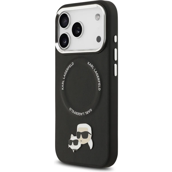 Karl Lagerfeld PU Karl and Choupette Heads Pins MagSafe kryt iPhone 17 Pro čierny - Puzdra - Obrázok 164003347f4b47b2bc1c00cccb9eb9fd