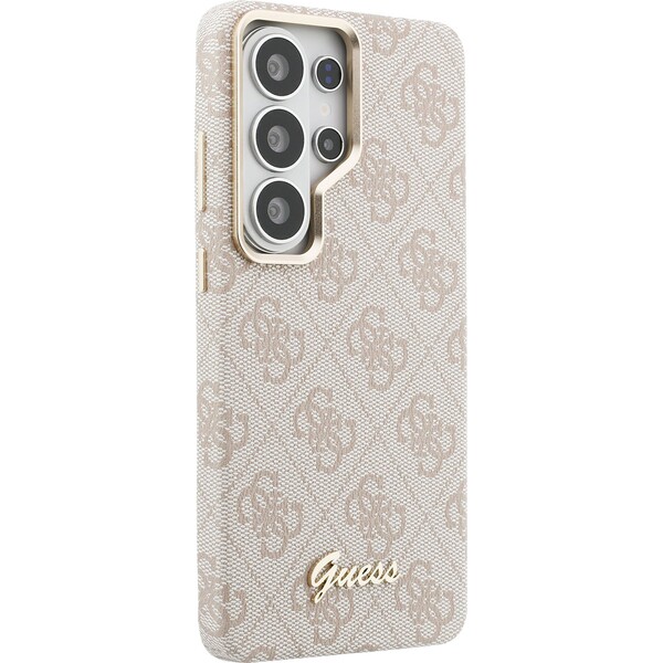 Guess PU 4G Skript Kovové Logo Magnetický kryt Samsung Galaxy S26 Ultra ružový - Puzdra - Obrázok 16798628be7e4cb9bd86bce08a91aefa