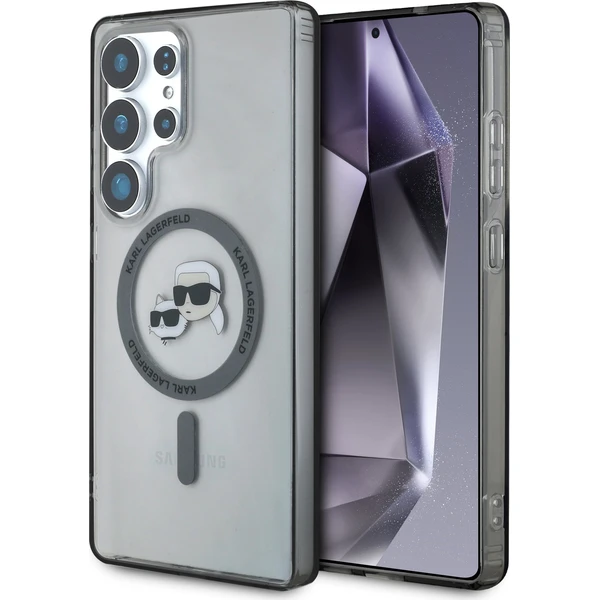 Karl Lagerfeld IML K&CH Heads MagSafe kryt Samsung Galaxy S25 Ultra čierny - Puzdra - Hlavný obrázok