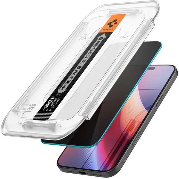 Spigen Glass tR EZ Fit (Privacy) tvrdené sklo iPhone 17 Pro Max/16 Pro Max číre (2 ks) - Ochranné fólie a sklo - Obrázok 16825cdc6a0e44b28efe1f520f99162b