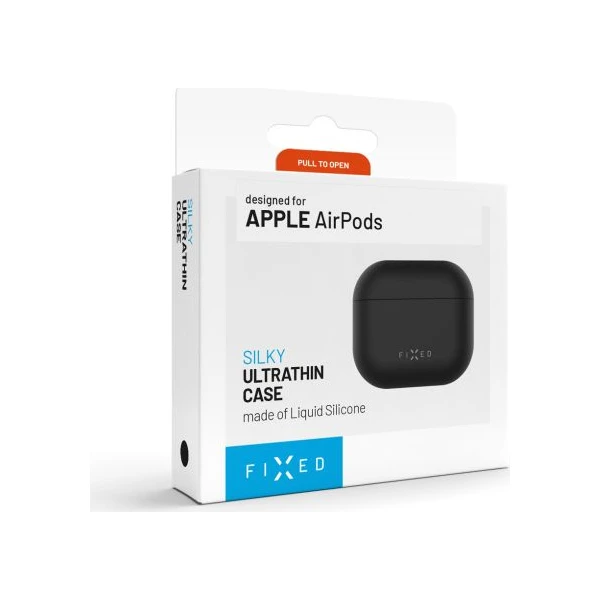 FIXED Hodvábne silikónové púzdro pre Apple AirPods Pro 3 čierne - Puzdra - Obrázok 168ed86844f745d5b736264df65eb0ea