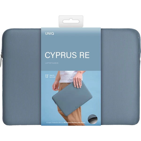 UNIQ Cyprus Ridge Edition neoprenové puzdro pre MacBook/notebook (13”/14") Sky Blue - Puzdra - Obrázok 1698f26b508a45f489be4b4547bb3c52