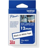 Brother TZe-N231 páska čierna na bielom 12 mm - Pásky pre štítkovače
