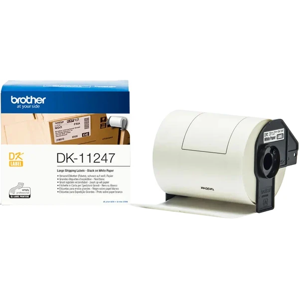 Brother DK11247 samolepiace štítky biele 103 mm x 164 mm - Pásky pre štítkovače - Hlavný obrázok