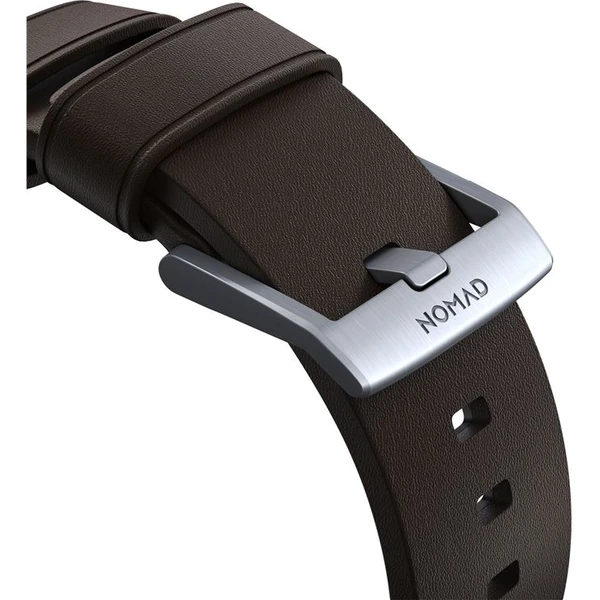 Nomad Active Strap Pro hydrofóbny kožený remienok Apple Watch 49/46/45/44/42mm hnedý/strieborný - Remienky - Obrázok 16G1000K01