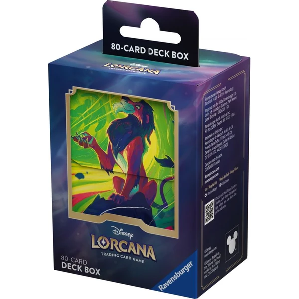 Disney Lorcana: Azurite Sea - Deck Box Scar - Vengeful Lion from The Lion King - Disney Lorcana TCG - Obrázok 16O9000P01