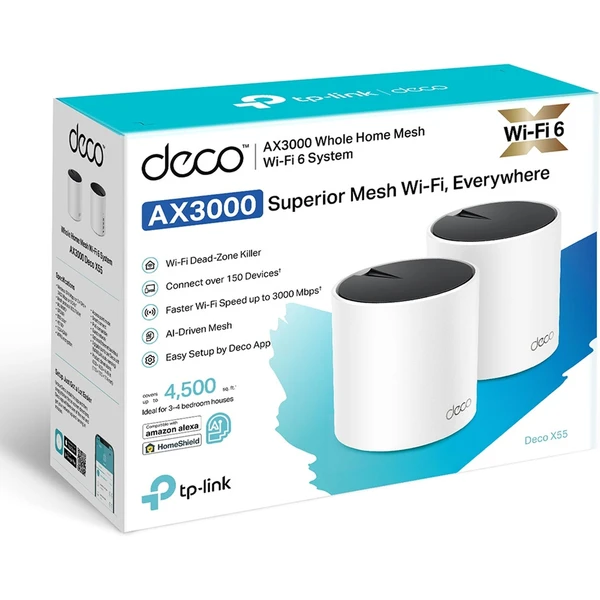 TP-Link Deco X55 mesh systém 2ks biely - Mesh systémy - Obrázok 16X3000P01