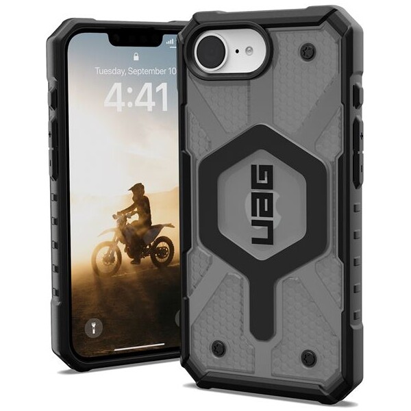 UAG Pathfinder Clear Magsafe kryt iPhone 16 šedý