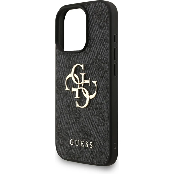 Guess PU 4G Metal Logo Strap kryt iPhone 16 Pro Max čierny - Puzdra - Obrázok 170cf1d4e7544112b2c745c2dacbafdf