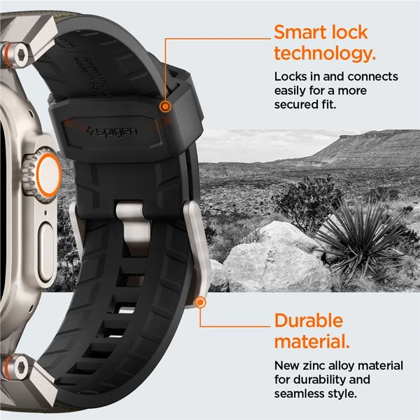 Spigen DuraPro Armor remienok Apple Watch Ultra 49/46/45/44/42mm tmavo zelený - Remienky - Obrázok 17276151ac744796a6c4e60760879733