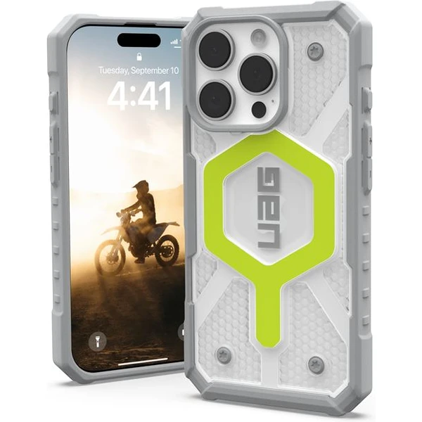 UAG Pathfinder Clear Magsafe kryt iPhone 16 Pro Active Neon - Puzdra - Hlavný obrázok