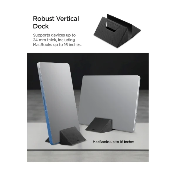 Spigen Slim Fold Laptop Stand & Vertical Dock stojan čierny - Stojany - Obrázok 174aac8ac39047b7a9030d8f59df599b