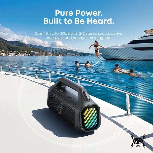 Anker Soundcore Boom 2 Pre bezdrôtový reproduktor čierny - Reproduktory - Obrázok 1751017ceb9544e780513fb43ead1e5b