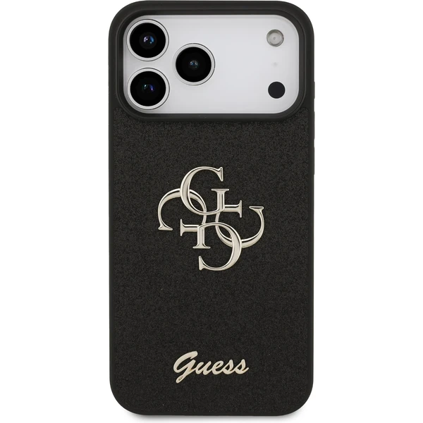 Guess PU Fixed Glitter 4G Metal Logo kryt iPhone 17 Pro Max čierny - Puzdra - Obrázok 179d020d85f74f25a4254f993739a934
