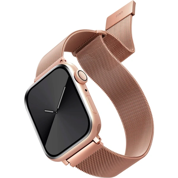 UNIQ Dante oceľový remienok Apple Watch 42/41/40/38mm Rose ružovo zlatý - Remienky - Hlavný obrázok