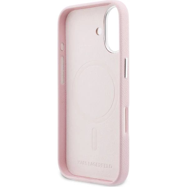 Karl Lagerfeld PU Karl and Choupette Heads Pins MagSafe kryt iPhone 17 ružový - Puzdra - Obrázok 17f8f17551b0489f8943821cb7f11f89