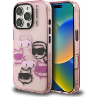 Karl Lagerfeld IML Multi K&CH Heads kryt iPhone 16 Pro Max ružový - Puzdra