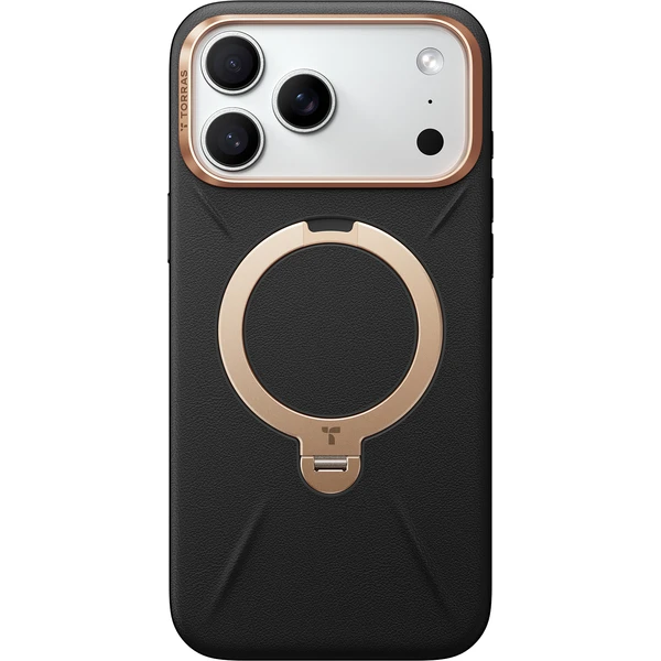 Torras Ostand Q3 VegSkin MagSafe kryt iPhone 17 Pro Max obsidiánová čierna - Puzdra - Hlavný obrázok