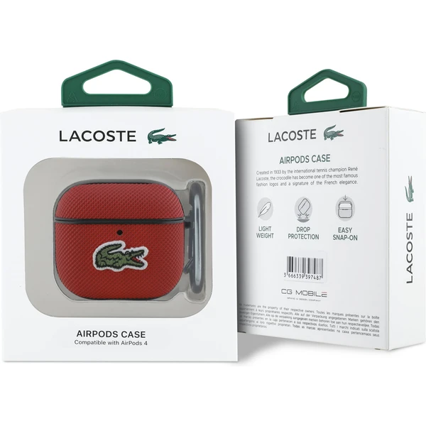 Lacoste Petit Pique Croc Logo Patch puzdro AirPods 4 červené - Puzdra - Obrázok 186c35b9b4d848ff8ba1636315708372