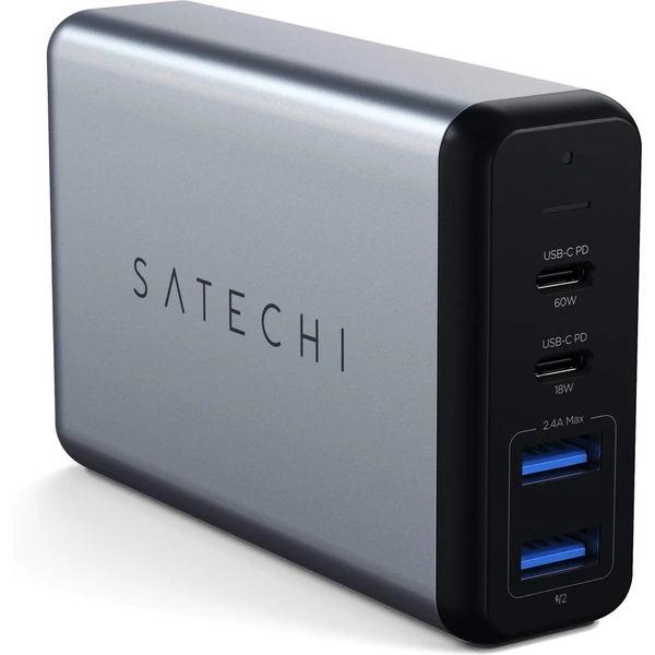 Satechi 75W Dual USB-C PD cestovní nabíječka vesmírně šedý - Nabíjačky - Hlavný obrázok