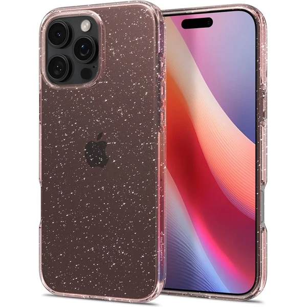 Spigen Liquid Crystal Glitter kryt iPhone 16 Pro Rose Quartz - Puzdra - Hlavný obrázok