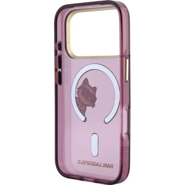 Karl Lagerfeld IML Choupette Peekaboo Magsafe kryt iPhone 18 Pro vínový - Puzdra - Obrázok 1883fe5001164d7fa48b4df57aa03605