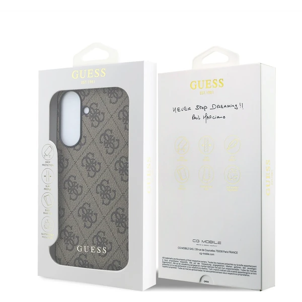 Guess PU 4G Metal Classic Logo kryt Samsung Galaxy A57 hnedý - Puzdra - Obrázok 188d33202e57455496d5474123ab6979
