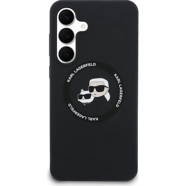 Karl Lagerfeld Liquid Silicone K&CH Heads MagSafe Zadný Kryt pre Samsung Galaxy S25 FE čierny - Puzdra - Obrázok 189607e5bc0b4740994291b66b7db0e8