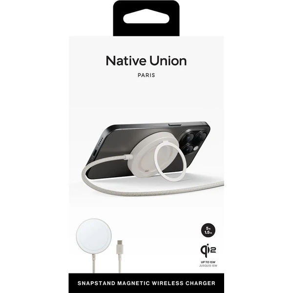 Native Union Snapstand Qi2 (MagSafe) bezdrôtová nabíjačka šedá - Nabíjačky - Obrázok 189d5116fae04baabe3ec0c7eff417f9