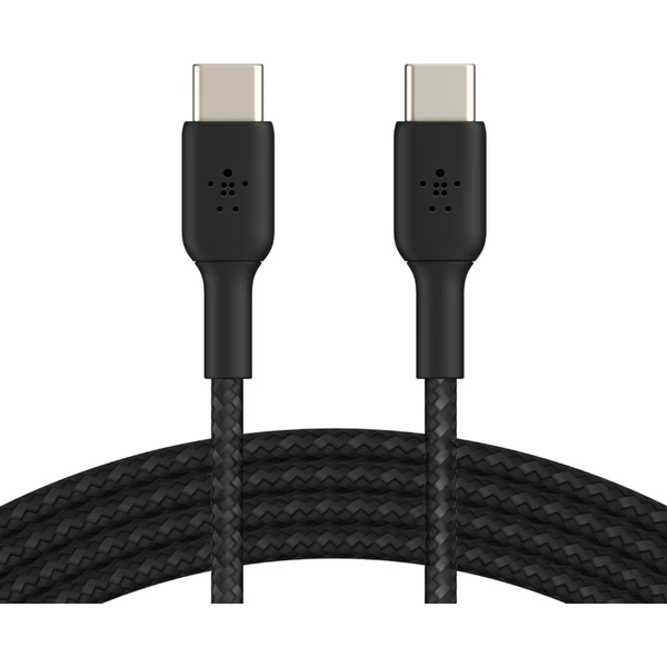 Belkin BOOST Charge opletený napájací kábel USB-C/USB-C 60W 1m čierny - Káble a redukcie - Hlavný obrázok