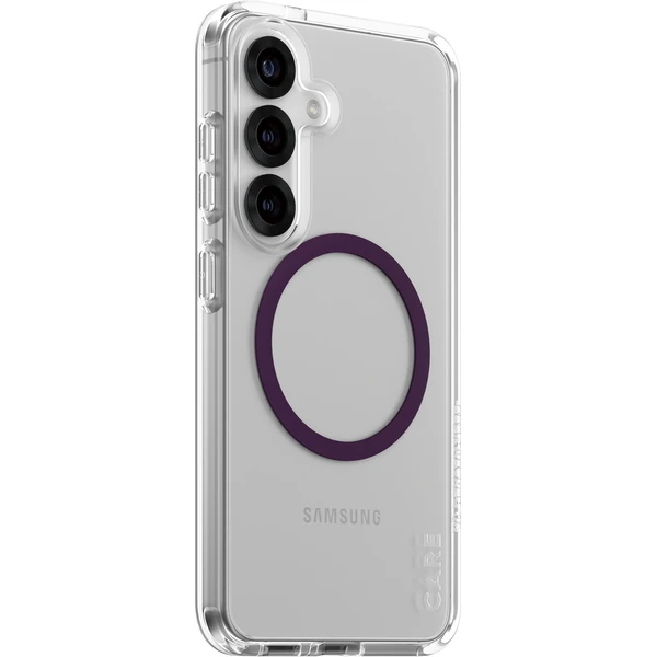 PanzerGlass® CARE kryt Samsung Galaxy S25 Urban Combat číry/fialový QI (Plum Purple) - Puzdra - Hlavný obrázok