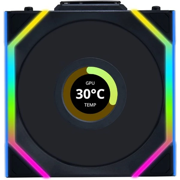 Lian Li UNI FAN SL Wireless LCD ventilátor 3x120mm + ovládač čierny - Ventilátory pre PC - Obrázok 18XB000K01