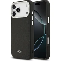 Lacoste PU Leather Champs Elysees MagSafe kryt iPhone 17 Pro Max čierny - Puzdra