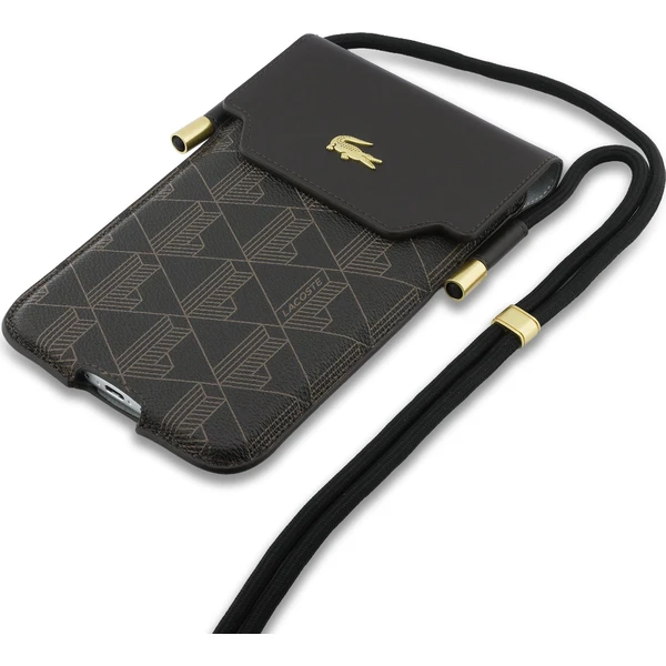 Lacoste PVC Blend Monogram Metal Logo kapsa na telefón XL hnedá - Puzdra - Obrázok 18cecf2d666e44978ea7a437e803188b