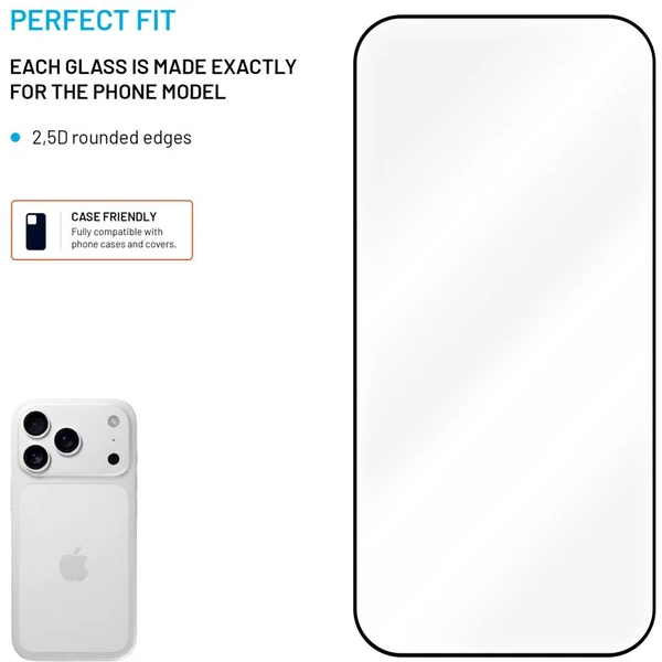 FIXED 2,5D Full-Cover ochranné sklo s aplikátorom Apple iPhone 17 Pro, 2ks čierne - Ochranné fólie a sklo - Obrázok 18e755a1f890487baa2c032021ac64b1