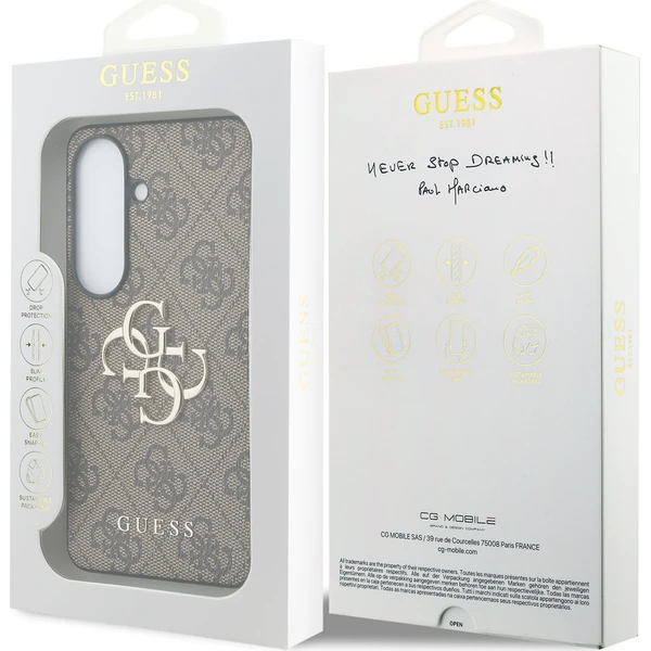 Guess PU 4G Kovový kryt s logom Samsung Galaxy S26 hnedej farby - Puzdra - Obrázok 18fd397ed48e4bdb986dc8eceb7682b1