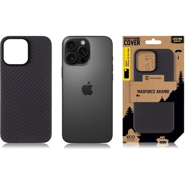 Tactical MagForce Aramid Kryt pre Apple iPhone 16 Pro Max čierny - Puzdra - Obrázok 192df7e35ec34402910238283bea6ee8
