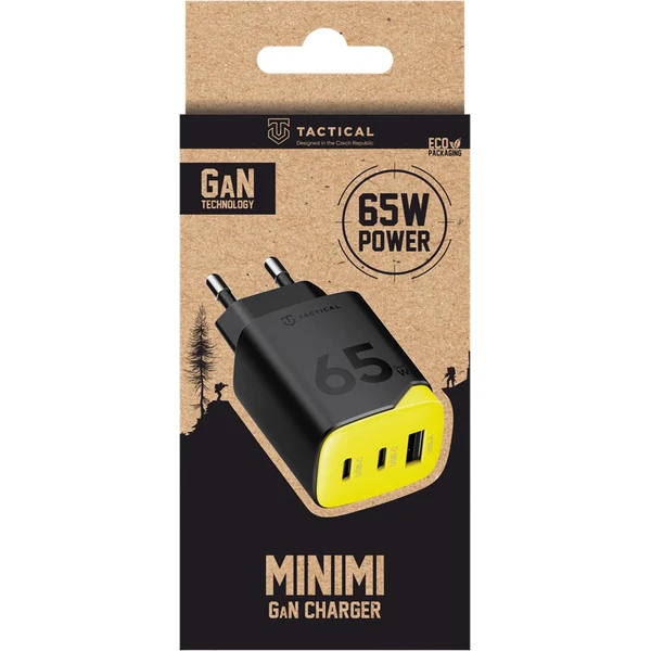 Tactical Minimi GaN 65W nabíjací adaptér (2xUSB-C, 1xUSB-A) čierny - Nabíjačky - Obrázok 19380b0beccc4235882c5d42fc9eba1b