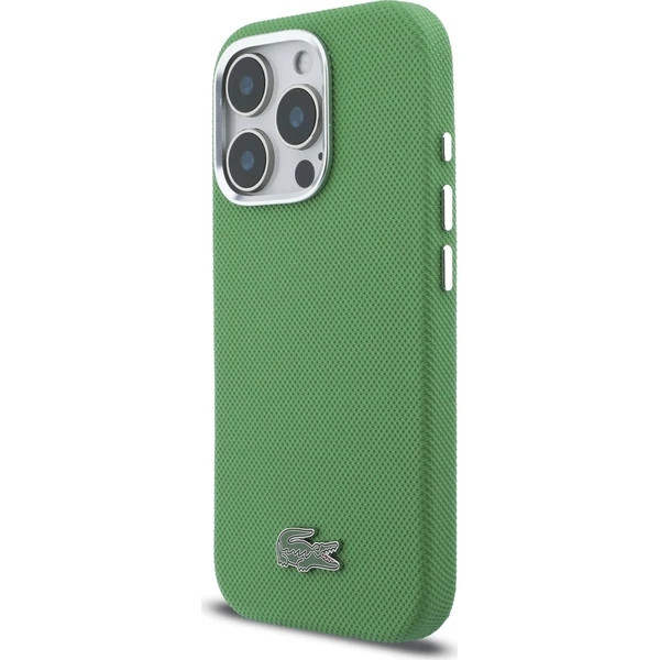 Lacoste PVC Iconic Petit Pique kovové logo MagSafe kryt iPhone 16 Pro Max zelený - Puzdra - Obrázok 1947e647f46346268d1893ab68284178