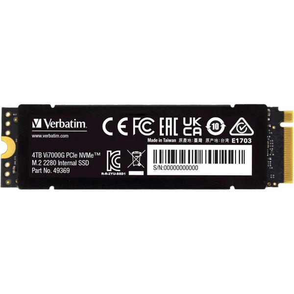 VERBATIM SSD Vi7000G Internal PCIe NVMe M.2 SSD 4TB - SSD - Hlavný obrázok
