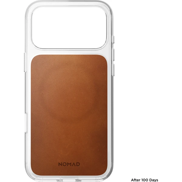 Nomad Clear Leather (Horween) MagSafe kryt iPhone 18 Pro Max Saddle - Puzdra - Obrázok 196b961b9d2f433d820060bc58984e5d