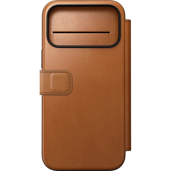 Nomad Modern Leather Folio (Horween) MagSafe kožené puzdro iPhone 18 Pro Max Saddle - Puzdra - Obrázok 197122c39e6f469d95976233daf863a6
