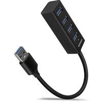 AXAGON HUEM1A 4x USB 3.2 Gen 1 MINI húb kovový kábel USBA 20cm - USB huby