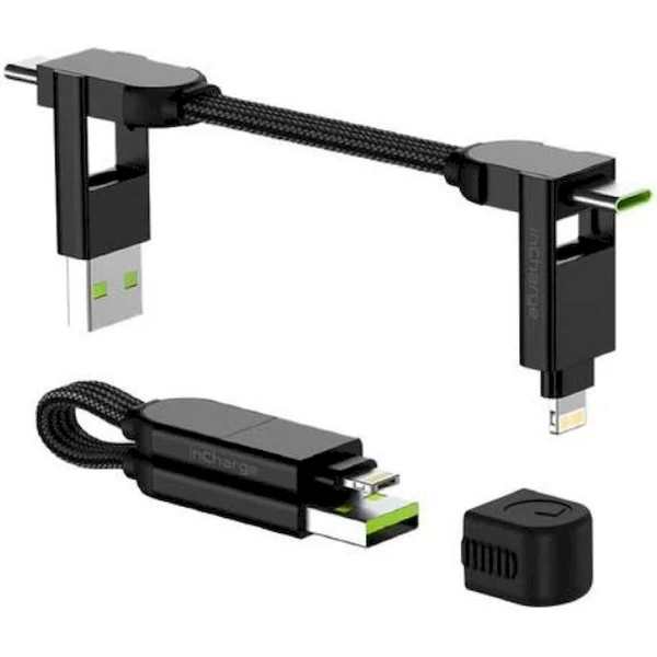 Rolling Square inCharge X 6v1 napájací kábel 100W 0,14m čierny - Káble a redukcie - Hlavný obrázok