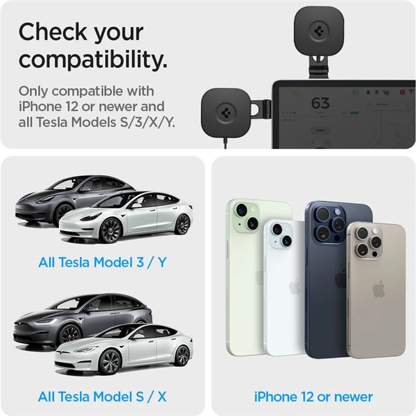 Spigen OneTap Pro 3 Wireless Car Charger MagSafe držiak s nabíjaním na displej Tesla - Držiaky - Obrázok 1995b9b9f19b49b49322bbc902e48bbc