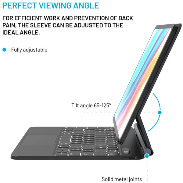 FIXED Typee púzdro s bezdrôtovou klávesnicou Apple iPad Pro 11" M5 2025/M4 2024, EN, čierna - Puzdra s klávesnicou - Obrázok 19989adc44c2400197455d3d6c92e56e