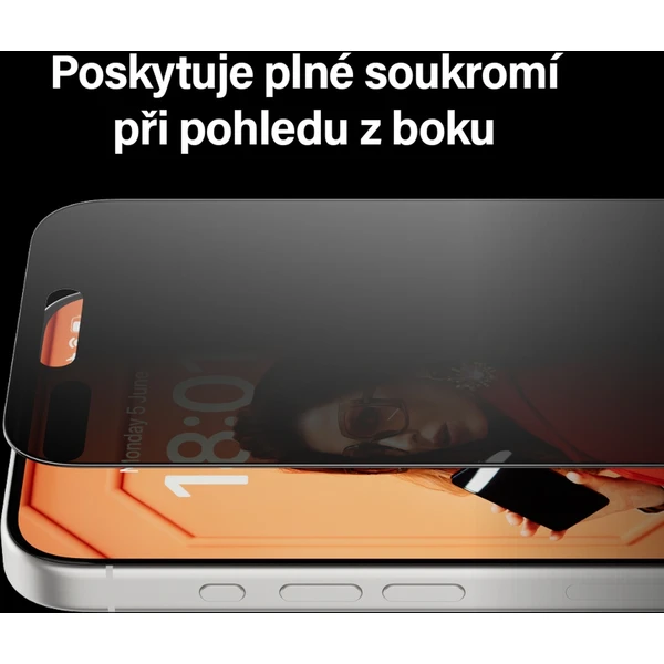 PanzerGlass Privacy ochranné sklo Apple iPhone 15 Pro - Ochranné fólie a sklo - Obrázok 19TS100501