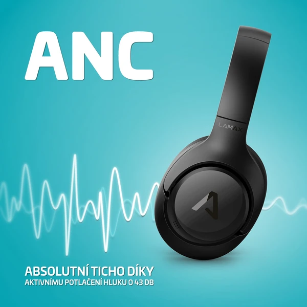 LAMAX BeatComfort1 ANC náhlavné slúchadlá čierna - Slúchadlá - Obrázok 19c1a51572a540ae90773b85d16b63af