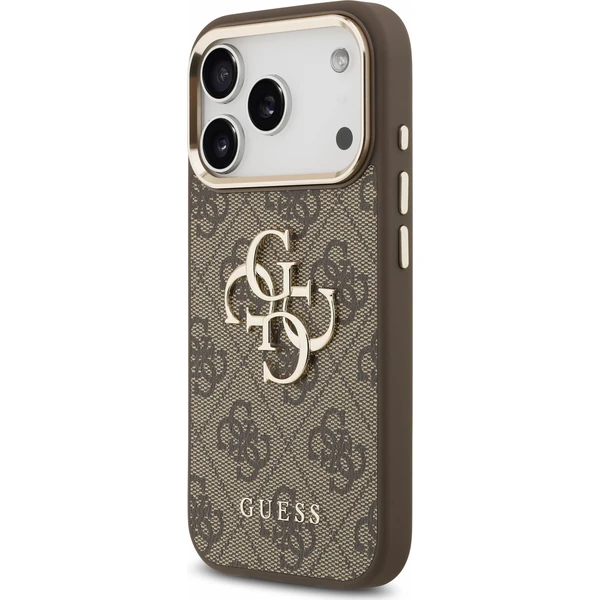 Guess PU 4G Metal Logo Strap Zadný kryt pre iPhone 18 Pro Max Brown - Puzdra - Obrázok 19c3b80ad3964f57b4f31ec62c1661ba
